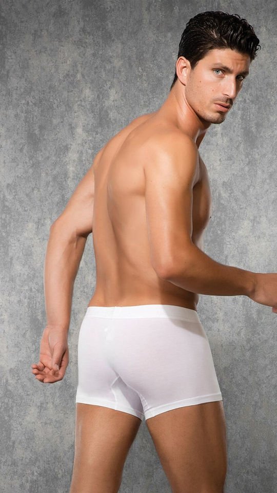 Erkek Modal Ince Kumaş Torbalı Normal Paça Boxer 1722 Beyaz