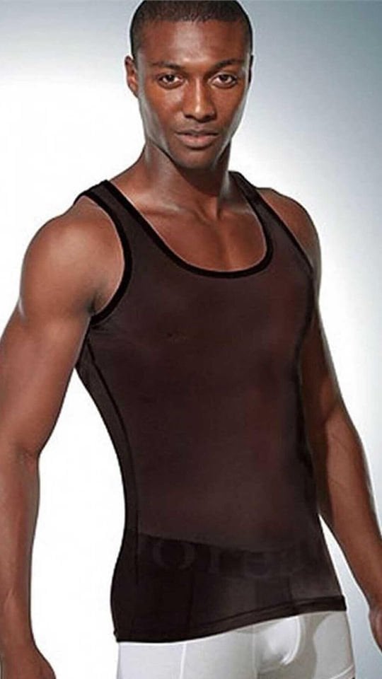 Erkek Polyamid Transparan Atlet 2310 Siyah