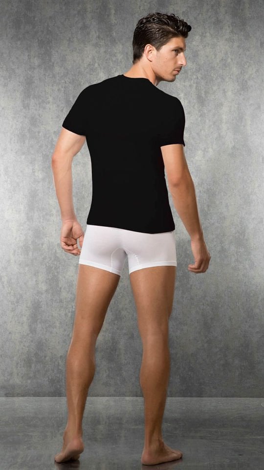 Erkek Modal Bisiklet Yaka Kısa Kol Tişört 2550 Siyah