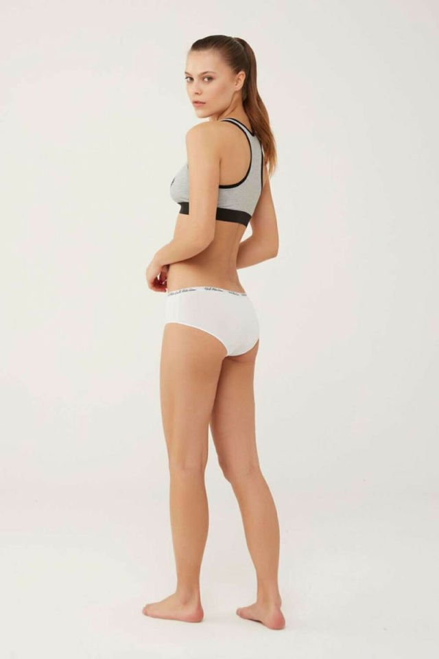 U.s. Polo Assn. 66273 Kadın Siyah-Beyaz-Ten 3'lü Şort