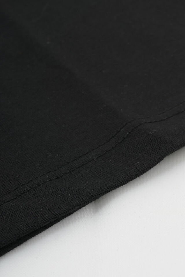 Unisex Baskılı Siyah Tişört Street