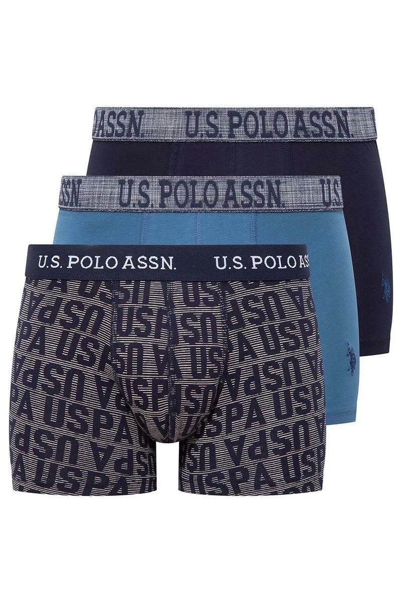 U.S. POLO ASSN. Erkek Pamuklu 3Lü Erkek Boxer 80503
