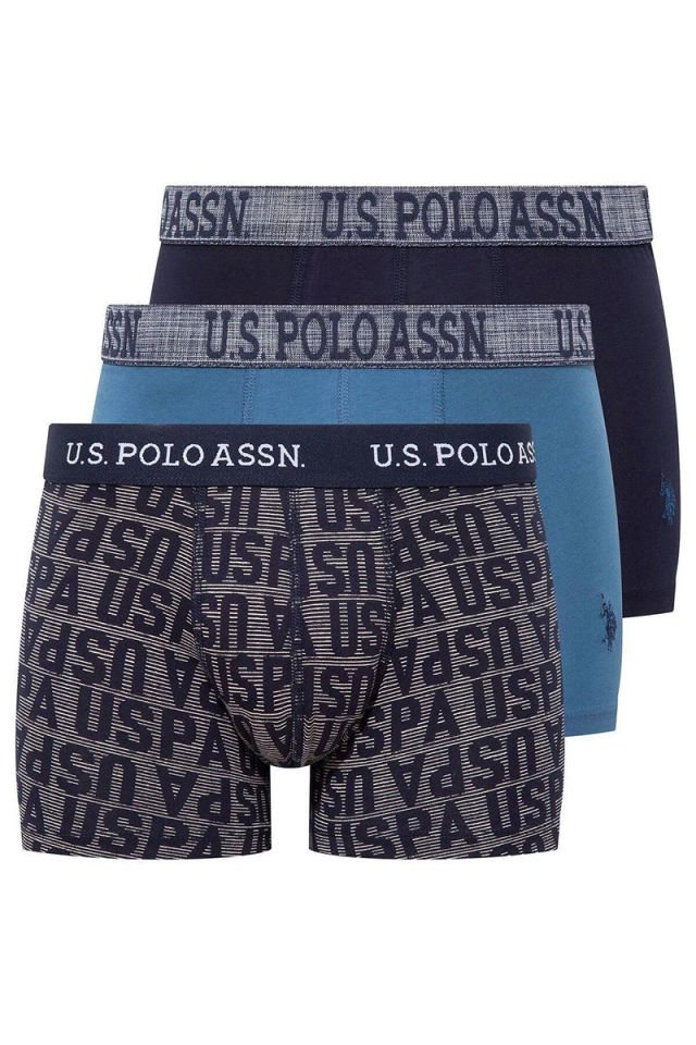 U.S. POLO ASSN. Erkek Pamuklu 3Lü Erkek Boxer 80503