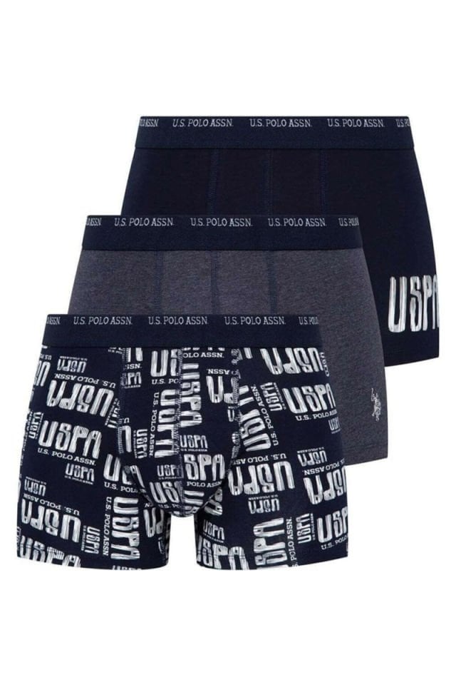 U.S. POLO ASSN. Erkek Pamuklu 3Lü Erkek Boxer 80338