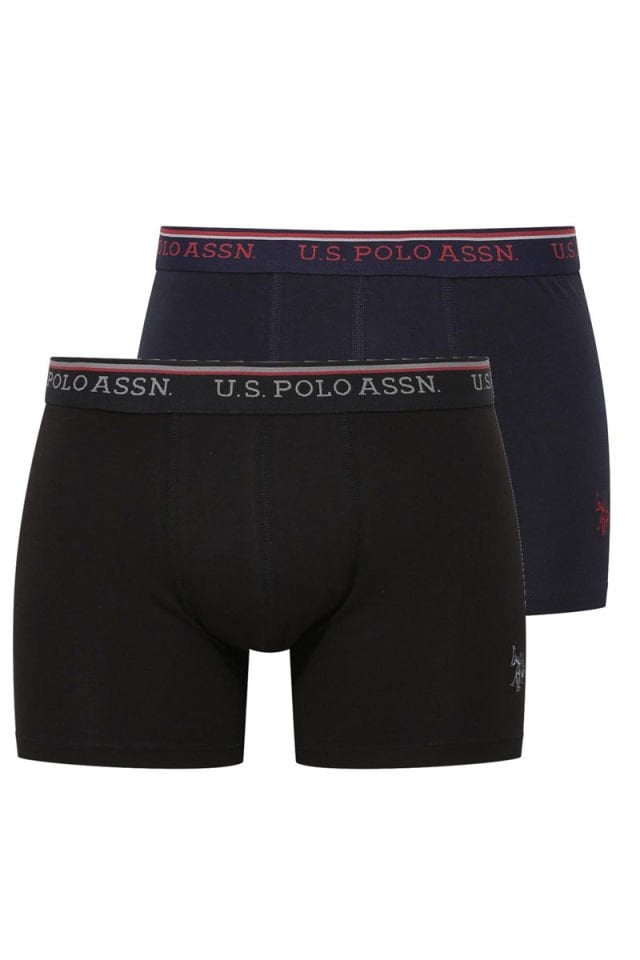 U.S. POLO ASSN. 80488 Modal Erkek Boxer 2'li Paket Laci-Siyah