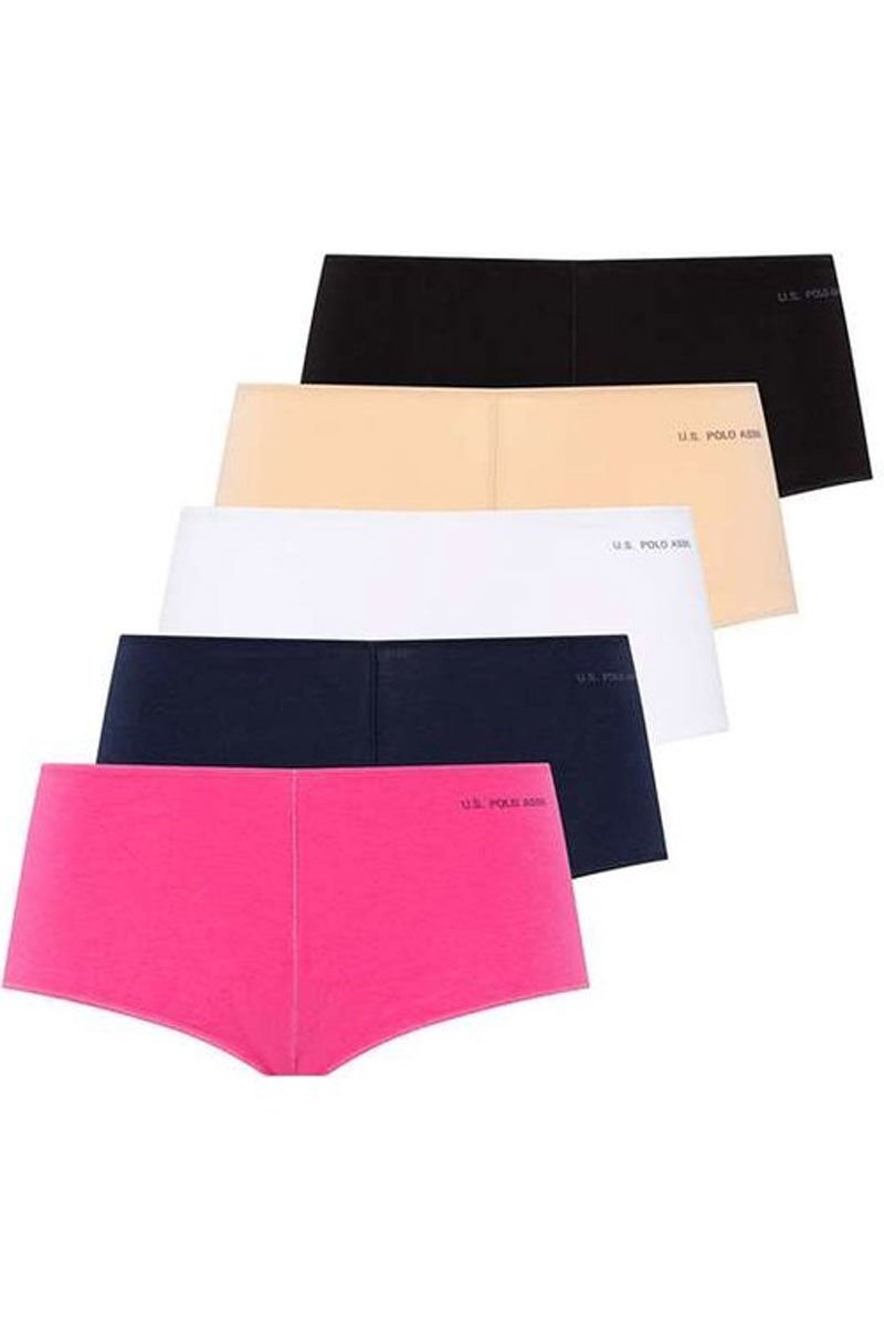 U.S. POLO ASSN. 67004 Kadın 5'li Kıl Lastikli Şort Boxer TBSFL