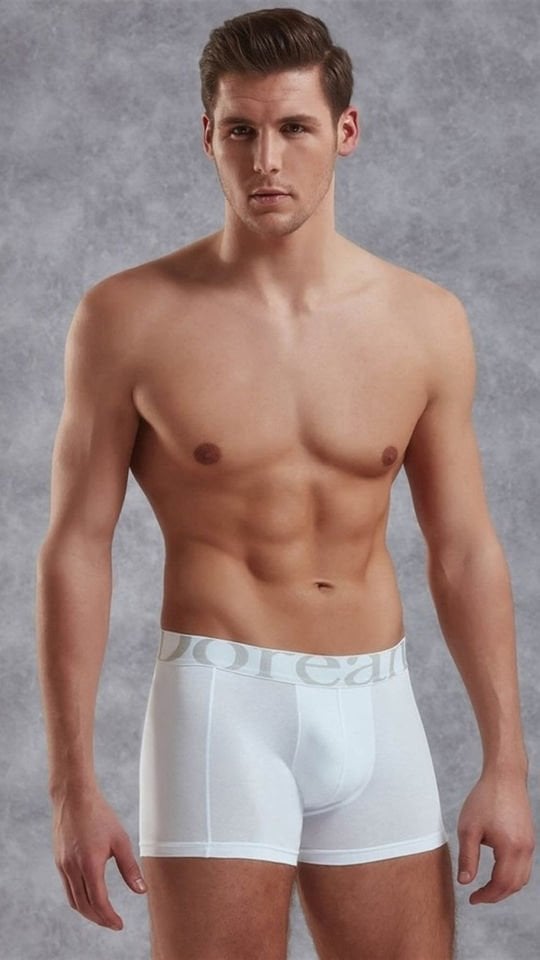 Erkek Modal Torbalı Normal Paça Boxer 1777 Beyaz