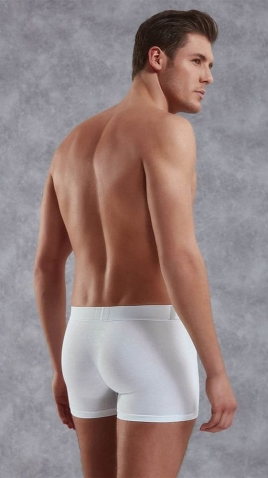Erkek Modal Torbalı Normal Paça Boxer 1777 Beyaz