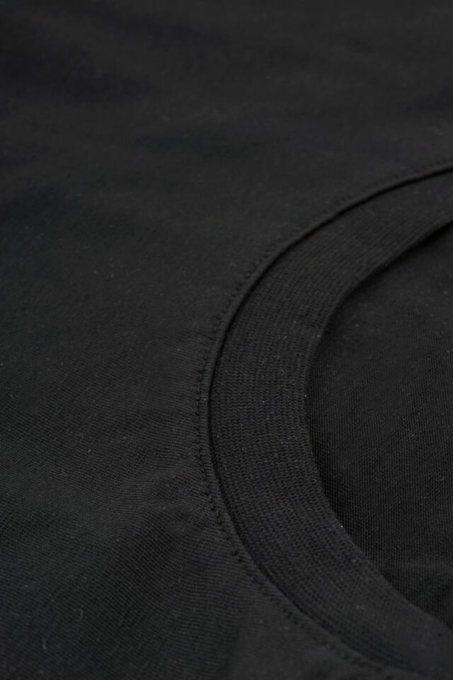 Unisex Baskılı Siyah Tişört Samurai