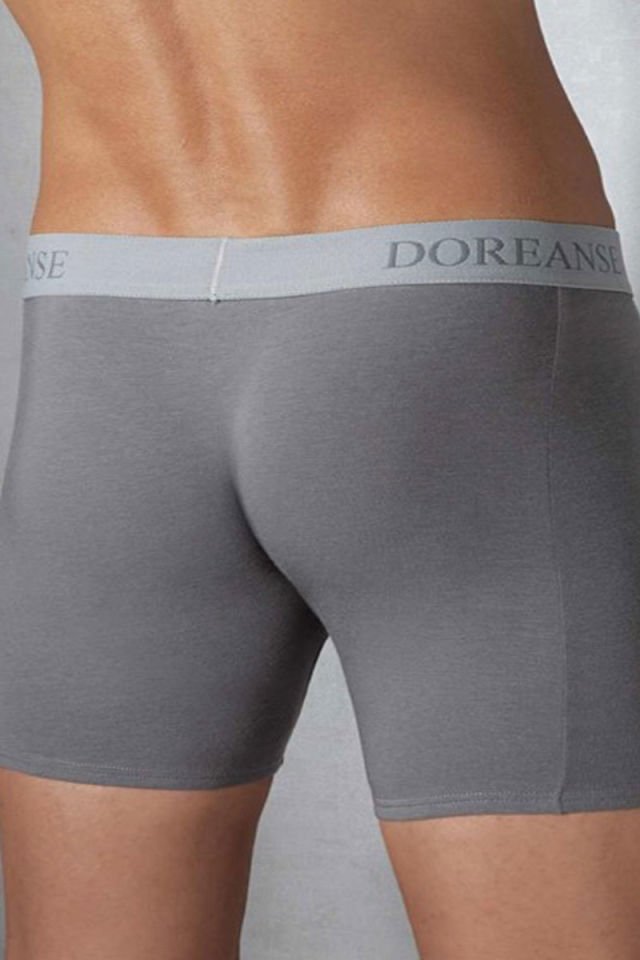 Erkek Modal Çizgili Normal Paça Boxer 1780 Gri