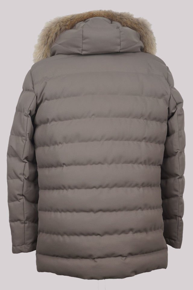 Cristobal Kürk Kapişonlu Mont Açık Kahve 1708