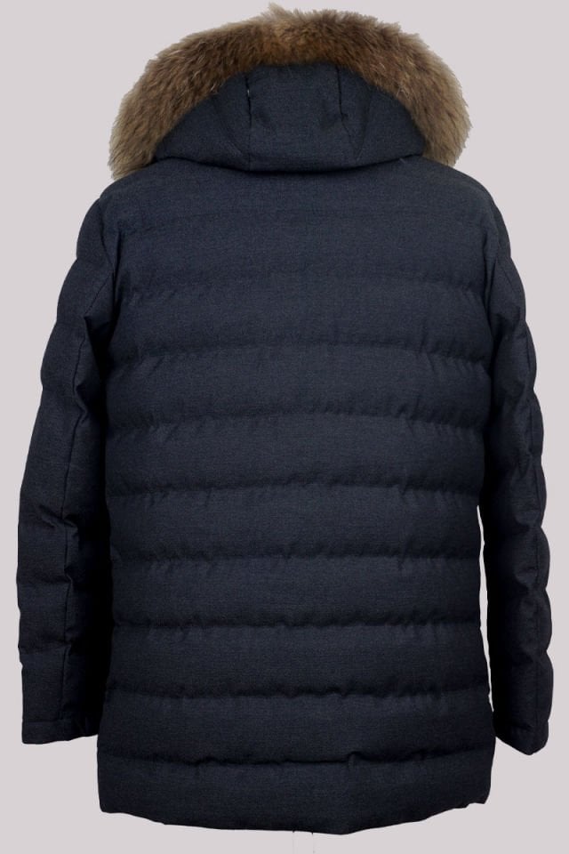 Cristobal Kürk Kapişonlu Mont Denim 1708