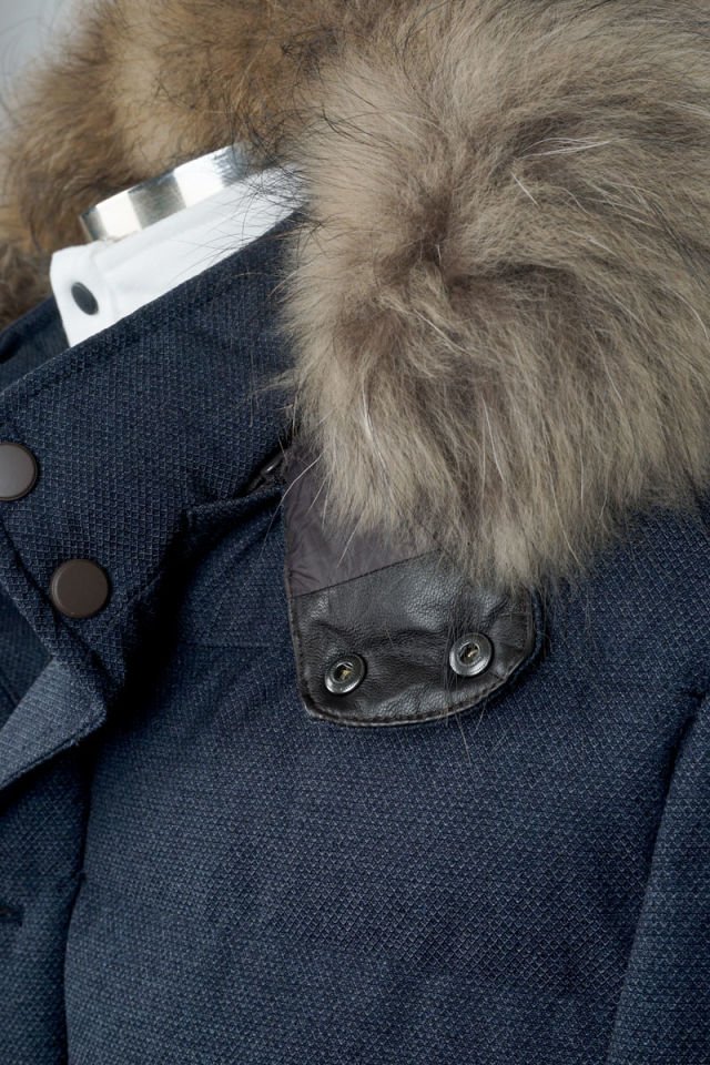 Cristobal Kürk Kapişonlu Mont Denim 1708