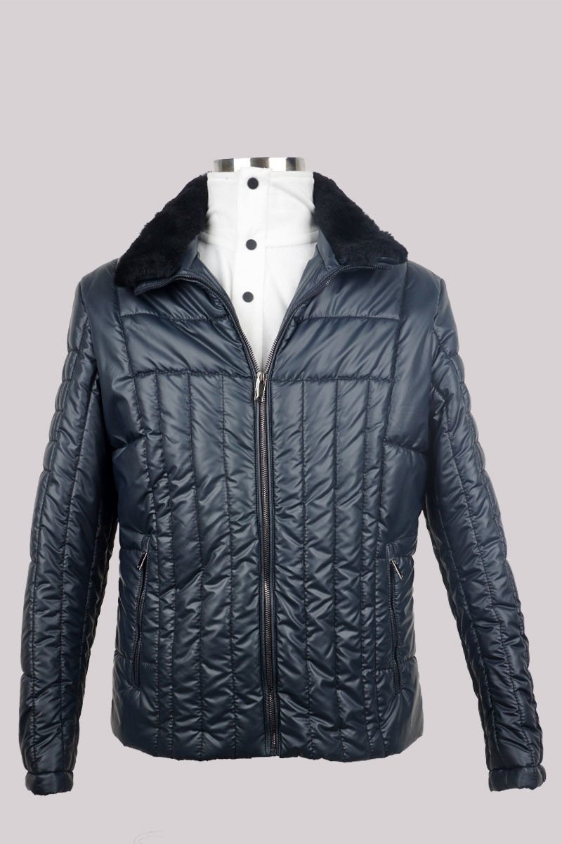 Cristobal Yaka Kürklü Mont Lacivert 2001-08