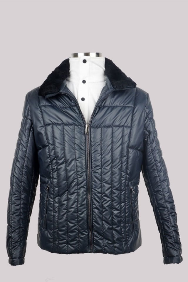 Cristobal Yaka Kürklü Mont Lacivert 2001-08