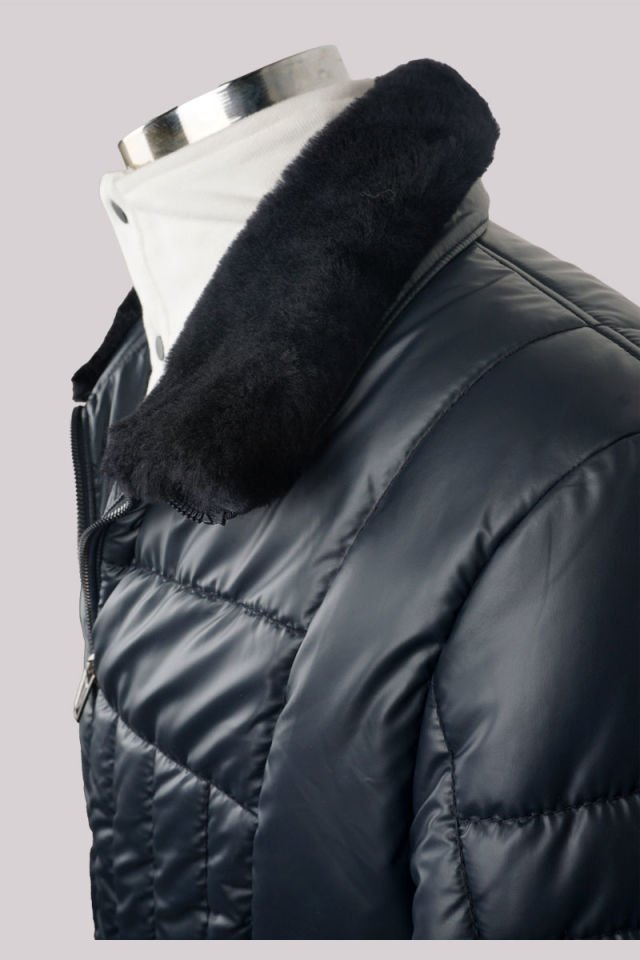 Cristobal Yaka Kürklü Mont Lacivert 2001-08