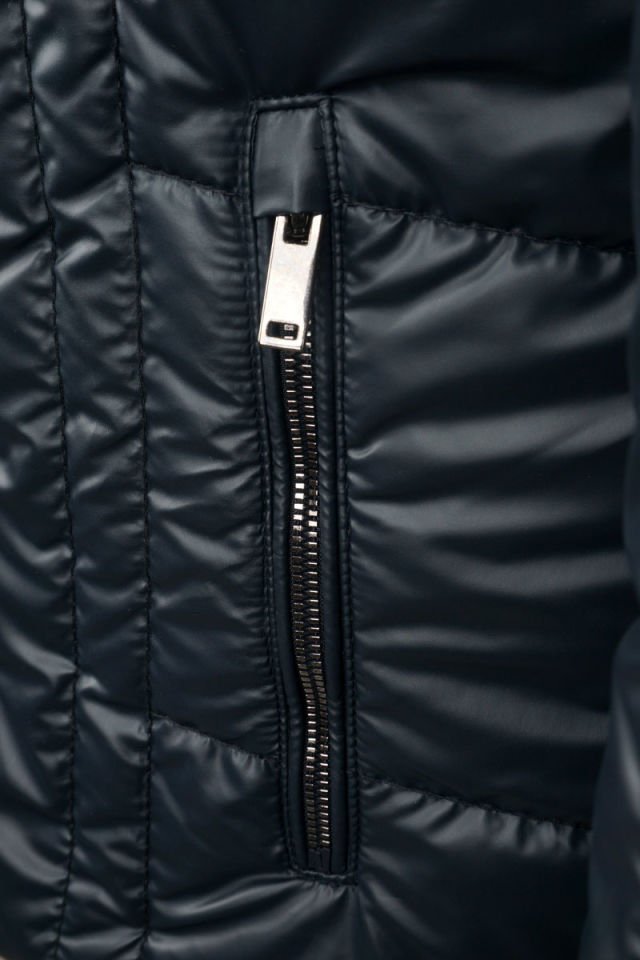 Cristobal Yaka Kürklü Mont Lacivert 2001-08