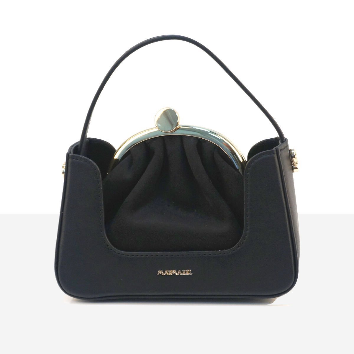Mademoiselle Hand and Shoulder Bag Black 441T