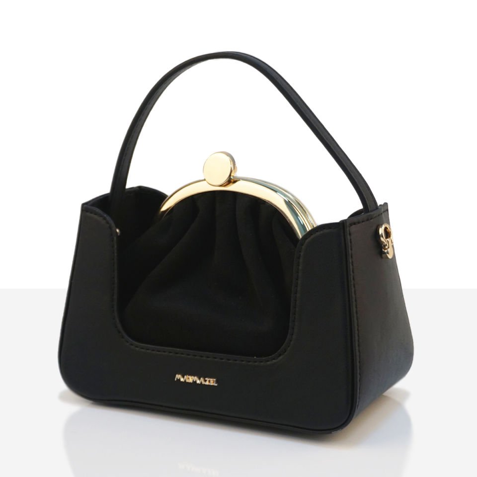 Mademoiselle Hand and Shoulder Bag Black 441T