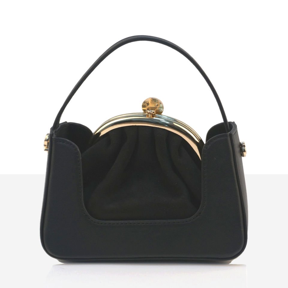 Mademoiselle Hand and Shoulder Bag Black 441T