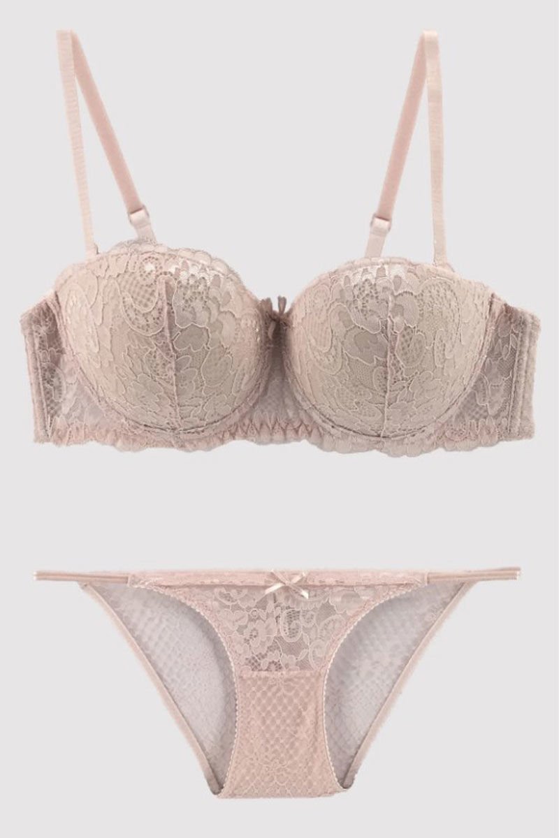 Pierre Cardin 4032 Balenli Straplez Destekli Sütyen Takım Pudra