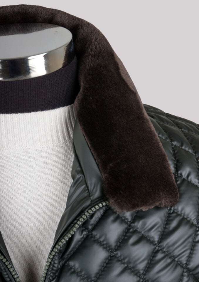 Erkek Kapitone Mont Koyu Yeşil