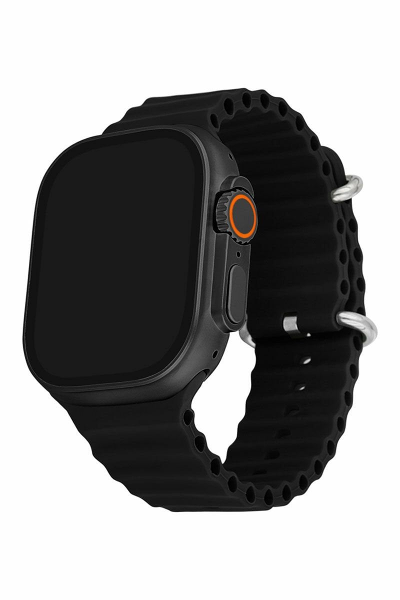 You Watch A8-A80 You Smart Black & Black Silicon Kol Saati