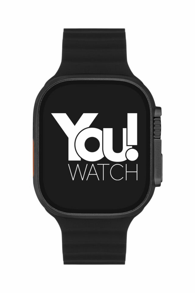 You Watch A8-A80 You Smart Black & Black Silicon Kol Saati