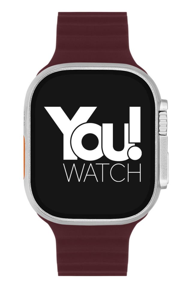 Умные силиконовые наручные часы You Watch A8-A86 You в золоте и фиолетовом цвете
