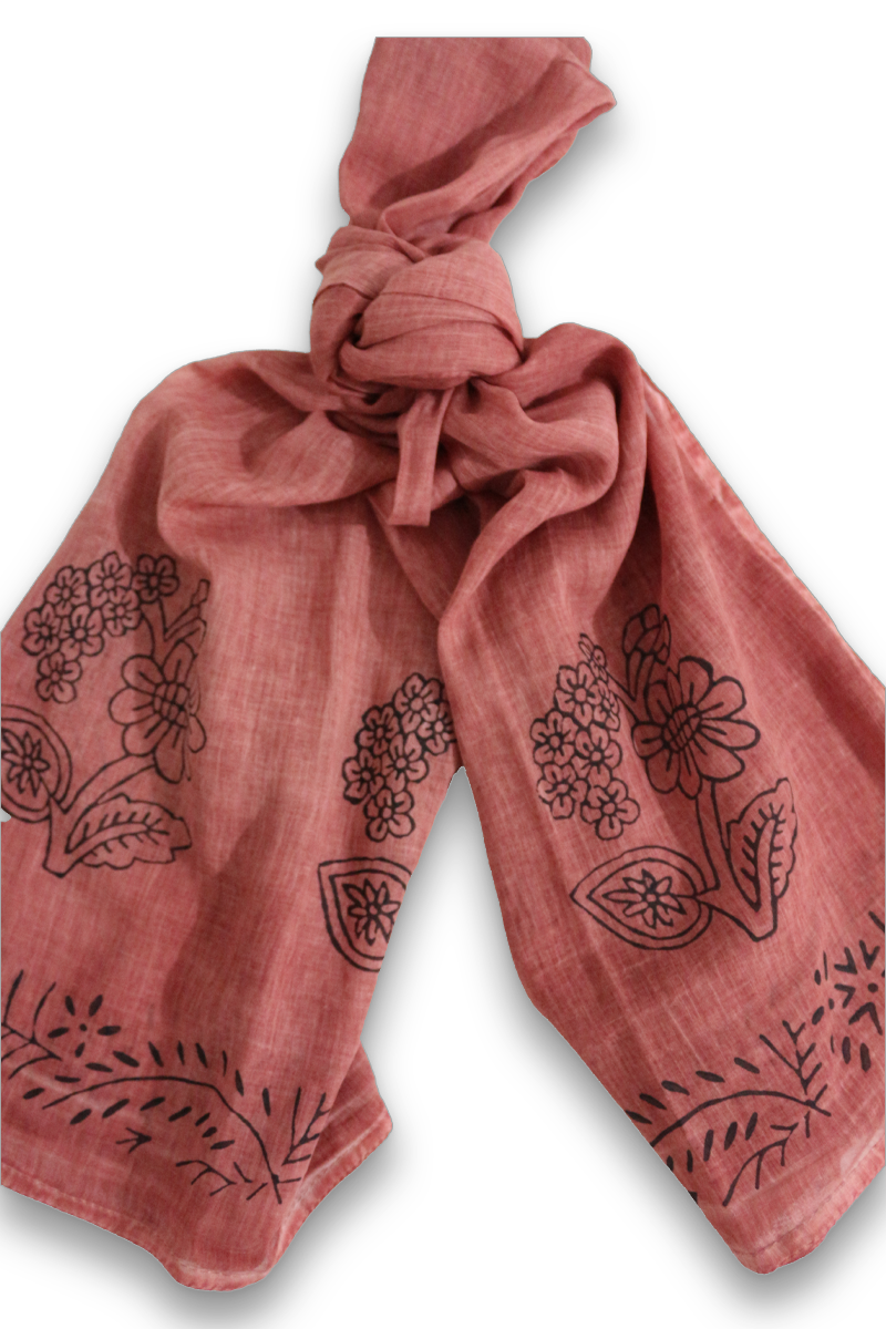 Orjinal Tokat Geleneksel El Baskısı Şal Kiremit