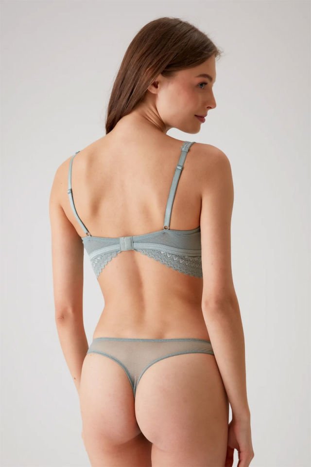 Pierre Cardin 4833 Dantel Detaylı Bralet Sütyen Takım Mint