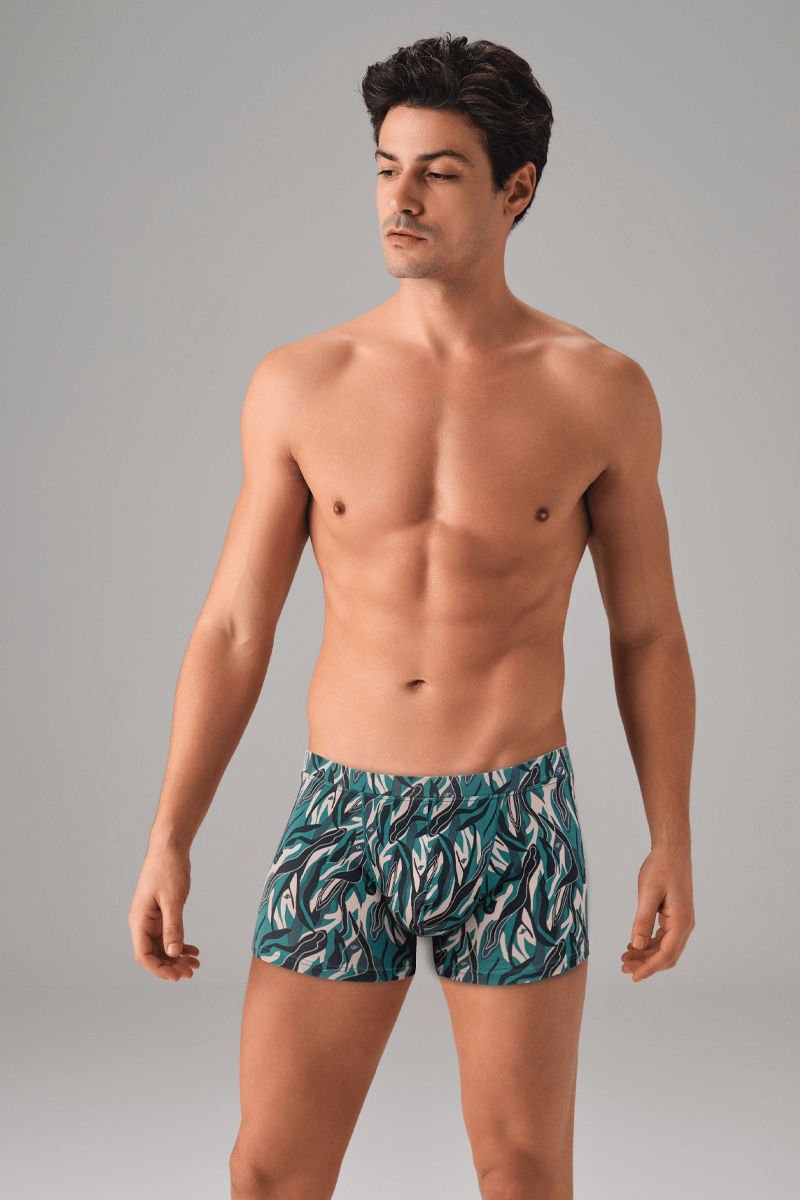 DOREANSE Erkek Akuatik Desenli Boxer 1724