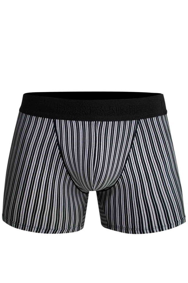 Doreanse Erkek Modal Siyah Çizgi Desenli Boxer 1866
