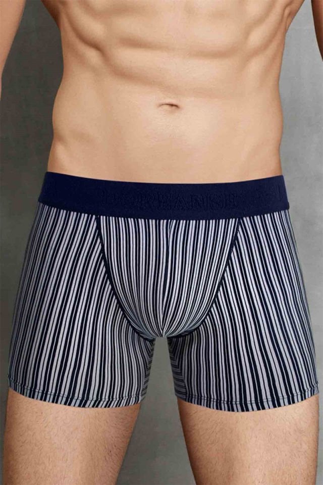Doreanse Erkek Modal Lacivert Çizgi Desenli Boxer 1866