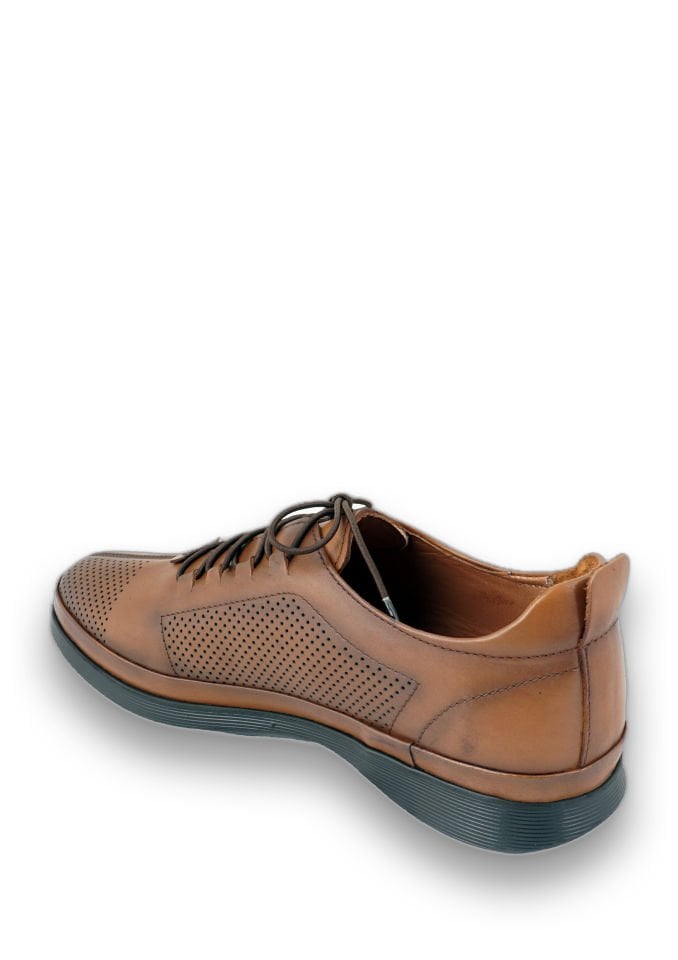 Lace-up Leather Men's Shoes Tan 10312
