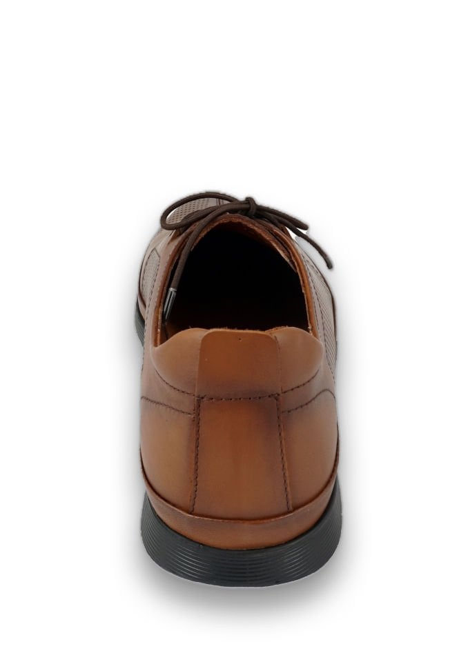 Lace-up Leather Men's Shoes Tan 10312